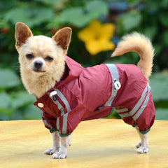 Pet Dog Cat Raincoat Clothes Puppy Glisten Bar Hoody Waterproof Rain Jackets Best Dog Accessories
